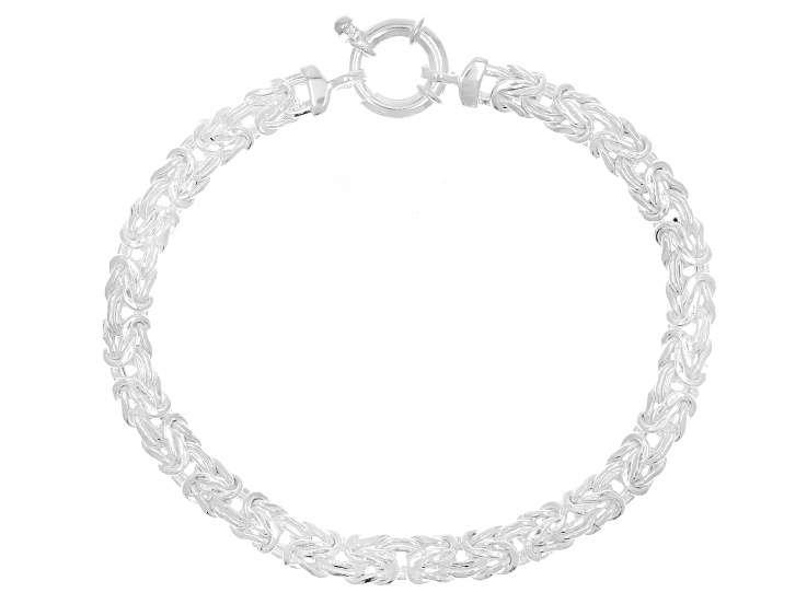 Sterling Silver 6mm Byzantine Link Bracelet - DOM761 | JTV