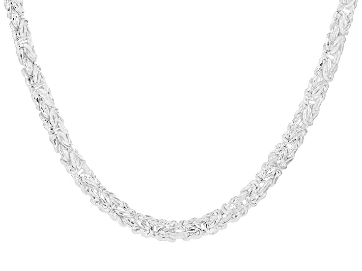 Sterling Silver 6mm Byzantine 20 Inch Chain - DOM762 | JTV