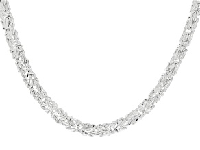 Sterling Silver 6mm Byzantine 20 Inch Chain