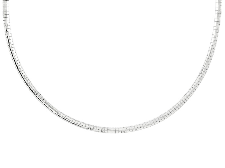 Sterling Silver 4mm Omega 20 Inch Chain