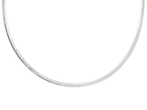 Sterling Silver 4mm Omega 20 Inch Chain