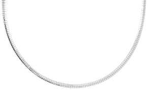 Sterling Silver 4mm Omega 20 Inch Chain