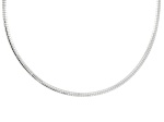 Sterling Silver 4mm Omega 20 Inch Chain