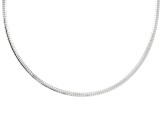 Sterling Silver 4mm Omega 20 Inch Chain
