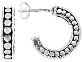 Sterling Silver J-Hoop Earrings