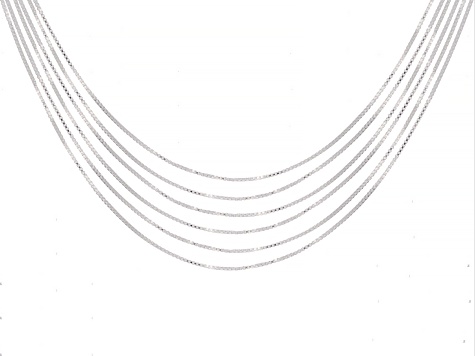 Sterling Silver 0.75mm Box Chain Set of 6 - DOM838 | JTV