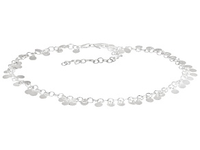 Sterling Silver Disc Charm Anklet