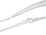 Sterling Silver Diamond Cut Graduated Omega Necklace