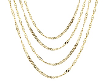 Pre-Owned Gold Tone Knotted Necklace