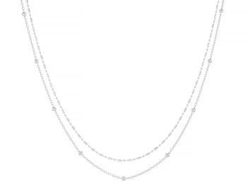 Moissanite Platineve® Graduated Tennis Necklace 14.24ctw DEW.