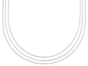 Sterling Silver 0.85mm Set of 18", 20" and 22" Box Chains