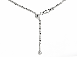 Sterling Silver 2.5mm Adjustable Criss-Cross Chain