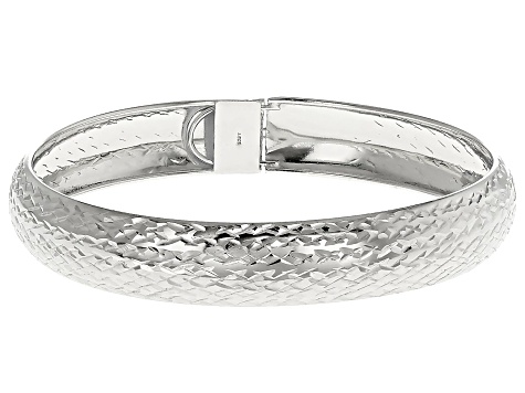 Sterling Silver Diamond Cut Bangle