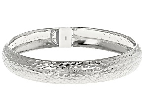 Sterling Silver Diamond Cut Bangle