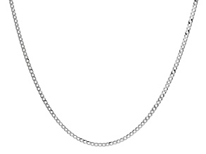 Sterling Silver Flat Cuban 22" Chain