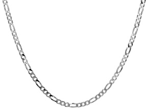 Sterling Silver 2.8mm Flat Figaro 20" Chain