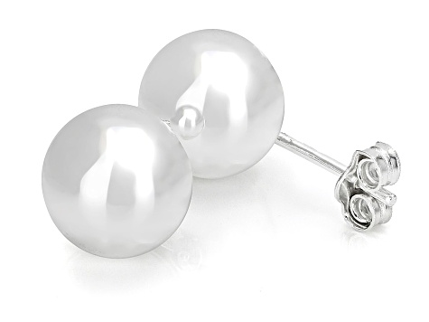 Sterling Silver 9mm Ball Stud Earrings - DOM966B | JTV