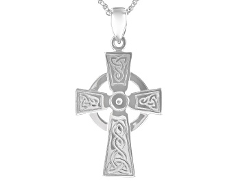 Picture of Keith Jack™ Sterling Silver Celtic Cross Pendant with 18 Inch Chain