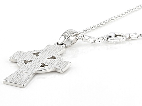 Keith Jack™ Sterling Silver Celtic Cross Pendant with 18 Inch Chain