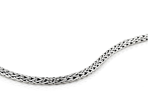 Keith Jack™ Sterling Silver 3.30MM Oxidized  Dragon Weave Bracelet
