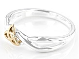 Keith Jack™ Sterling Silver and 10K Yellow Gold Trinity Knot Ring