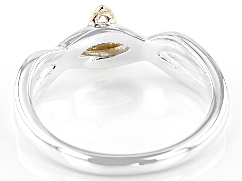 Keith Jack™ Sterling Silver and 10K Yellow Gold Trinity Knot Ring