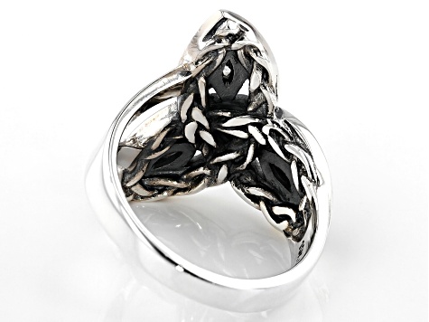 Sterling Silver and 10K Yellow Gold White Cubic Zirconia Trinity Ring