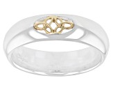 Sterling Silver and 10K Yellow Gold Double Trinity Knot "Ussie" Band Ring