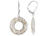 Sterling Silver and 22K Yellow Gold Over Sterling Silver Earrings