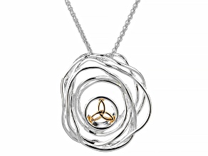 Keith Jack™ Sterling Silver & 10k Yellow Gold Celtic Cradle Of Life Pendant.