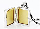 Keith Jack™ Sterling Silver & 10k & 22k Yellow Gold Over Sterling Oxidized Reversible Locket