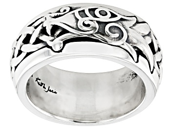 Picture of Keith Jack™ Sterling Silver & Black Cubic Zirconia Dragon Ring