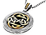 Keith Jack™ Sterling Silver Oxidized & Bronze Path Of Life Reversible Pendant