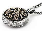 Keith Jack™ Sterling Silver Oxidized & Bronze Reversible Coin Pendant