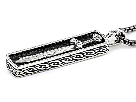 Keith Jack™ Sterling Silver Viking Sword Pendant (Strength and Power)