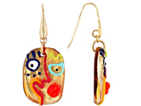 Multi-Color Murano Glass 18k Gold Over Silver "Grande Maestro" Earrings