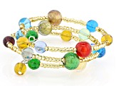Multi-Color Murano Glass Wrap Bracelet