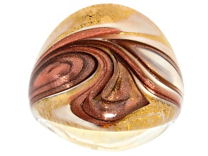 Ivory Murano Glass "Vortex" Ring