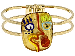 Murano Glass "Grande Maestro" Hinged Bangle Bracelet