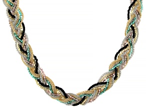 Multi-Color Murano Glass Twisted Bead 18" Necklace