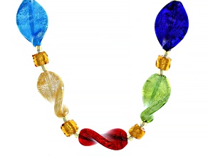 Multi-Color Murano Glass Twist 20" Necklace