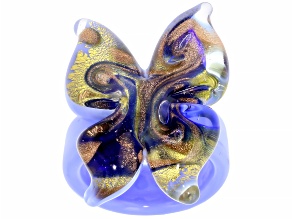 Blue Murano Glass Butterfly Ring