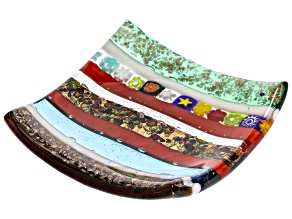 Multi-Color Murano Glass "Sanremo" Plate