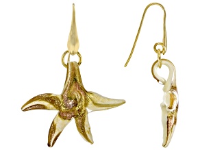 Murano Glass Starfish Earrings