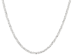 Sterling Silver Criss Cross Necklace 20 inch