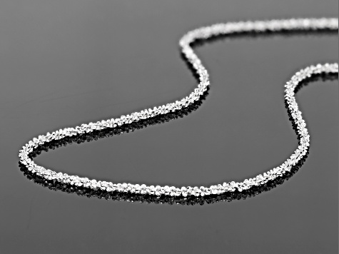 Sterling Silver Criss Cross Necklace 20 inch - OBP032 | JTV.com