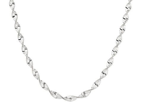 Sterling Silver Designer Chain Necklace 18 inch