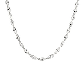 Sterling Silver Designer Chain Necklace 18 inch