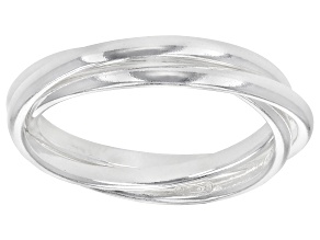 Sterling Silver Polished Triple Band Ring