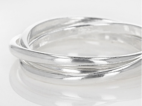 Sterling Silver Polished Triple Band Ring